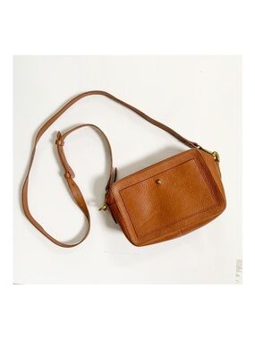 Madewell Leather Transport Camera Crossbody Bag Brown